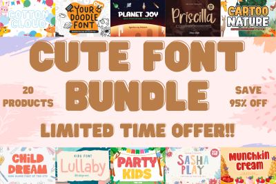 cute font bundle