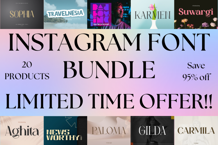 instagram font bundle