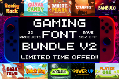 video game font bundle