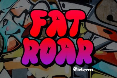 bubble font fat roar