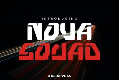 futuristic font nova squad