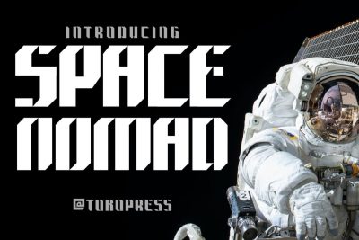 Futuristic Font space nomad
