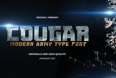 Stencil Font COUGAR