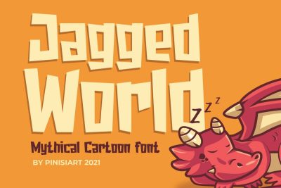 funny font jagged world