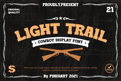 Vintage Font Light Trail