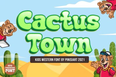 Bubble Font Cactus Town