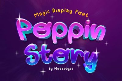 Cute Font Poppin Story