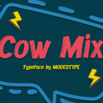 Funny Font cow mix
