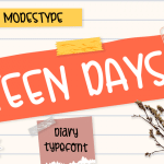 Cute Font Teen Days
