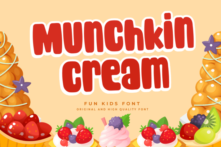 Cute Font Munchkin Cream