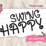 Cute Font Swing Happy