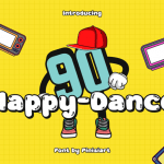 Bubble Font Happy Dance