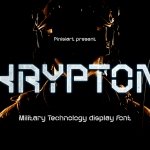 Stencil Font KRYPTON