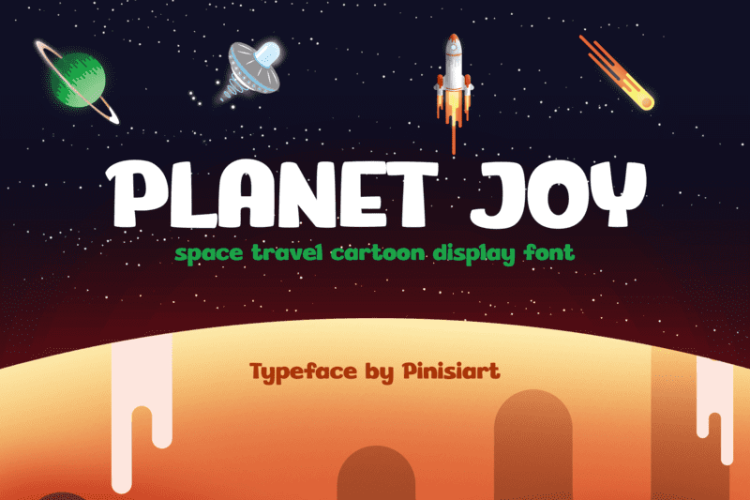 Cute Font Planet Joy