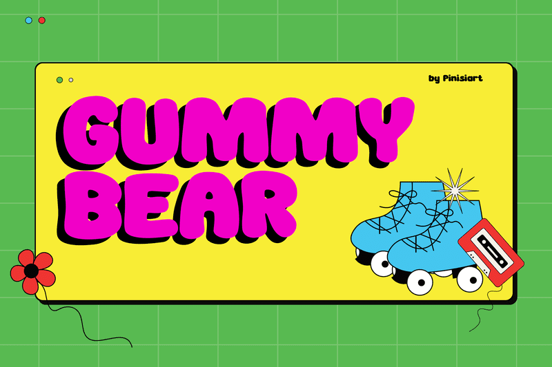 Gummy Bear Fonte por WADLEN · Creative Fabrica