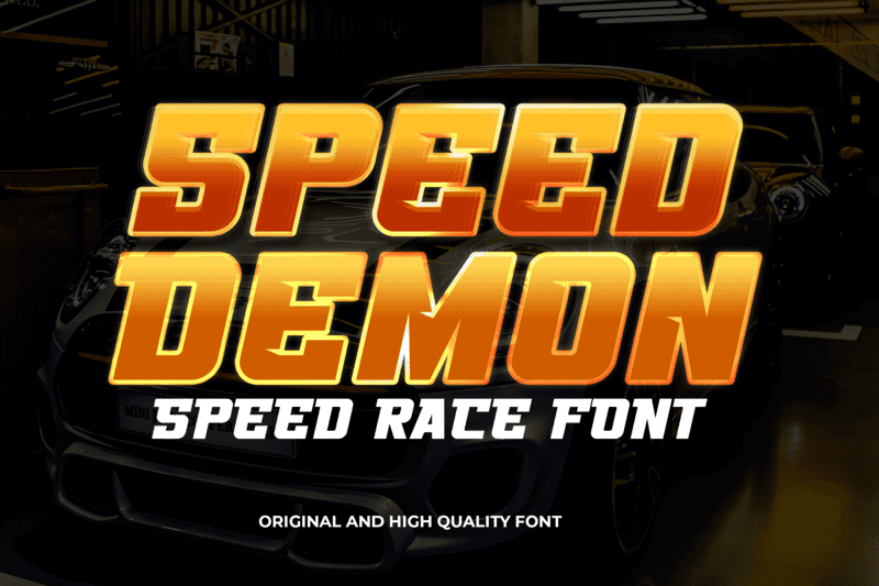 Speed Race Font by NoahType Studio