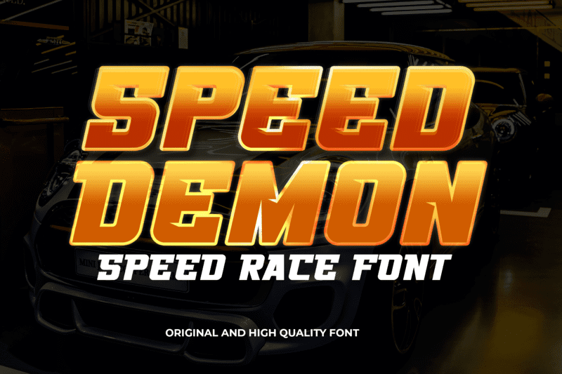 racing fonts