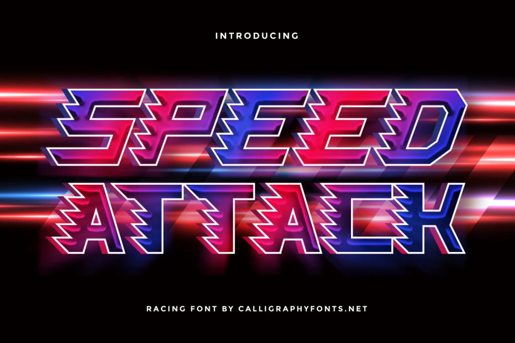 racing fonts