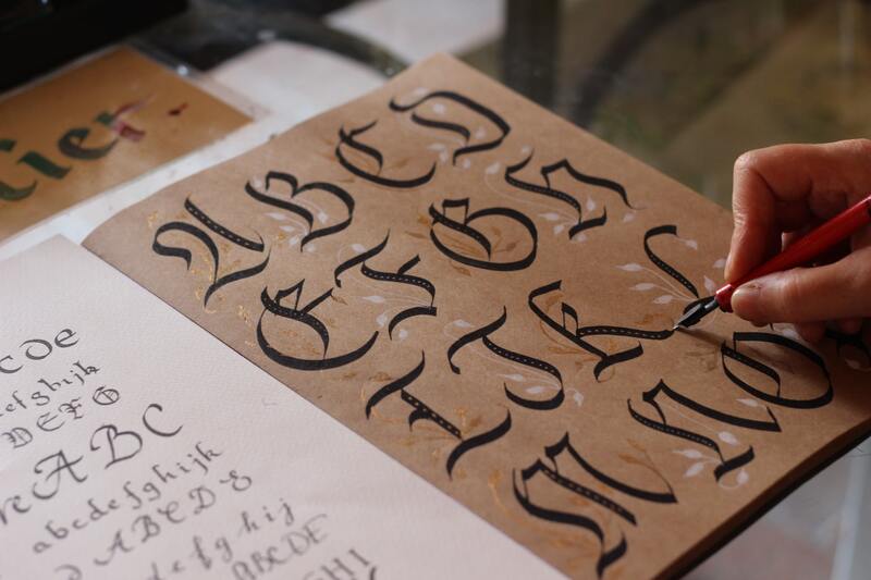 calligraphy and hand lettering