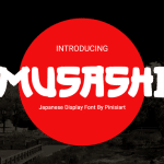 Japanese font Musashi