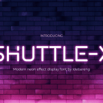 Futuristic Font shuttle x