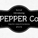 Retro Font Pepper Co