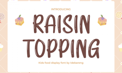 Cute Font Raisin Topping