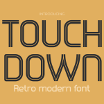 Retro Font Touch Down