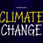 handwriting font climate change