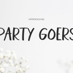 handwriting font party goers