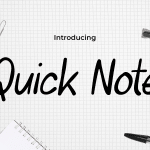 Handwriting Font Quick Note