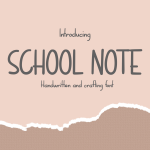 Handwriting Font School Note