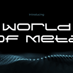 Futuristic font world of meta