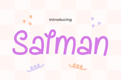 Cute Font Salman