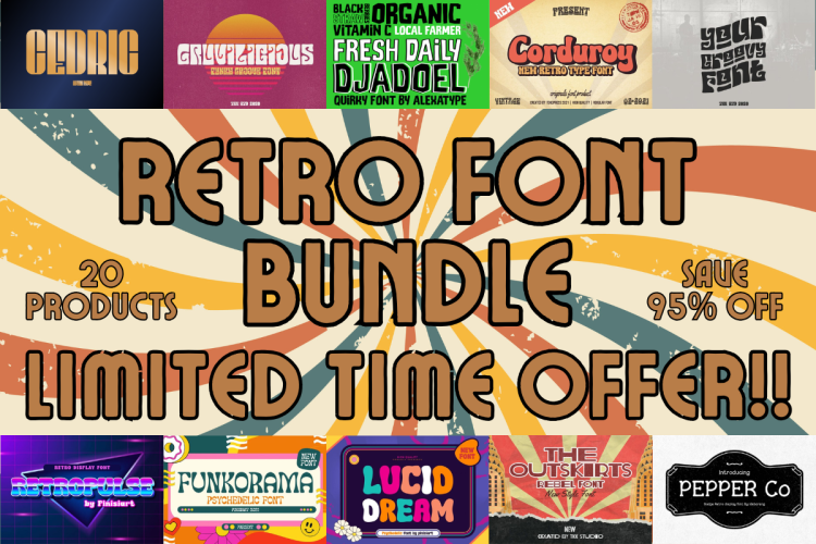 retro font bundle