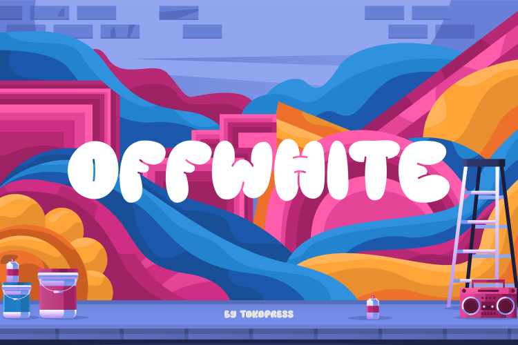 Graffiti font Offwhite