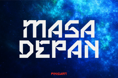 Futuristic Font MASADEPAN