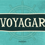 Retro Font VOYAGAR