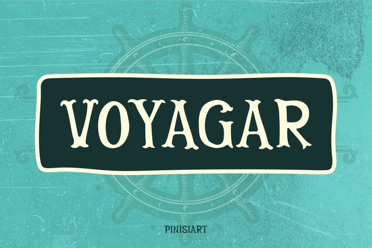 Retro Font VOYAGAR