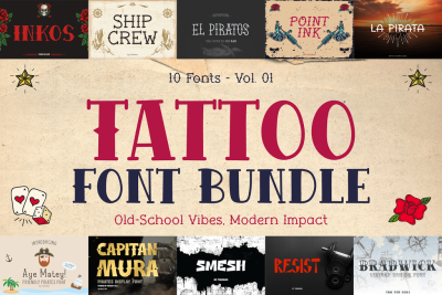 Tattoo Font Bundle