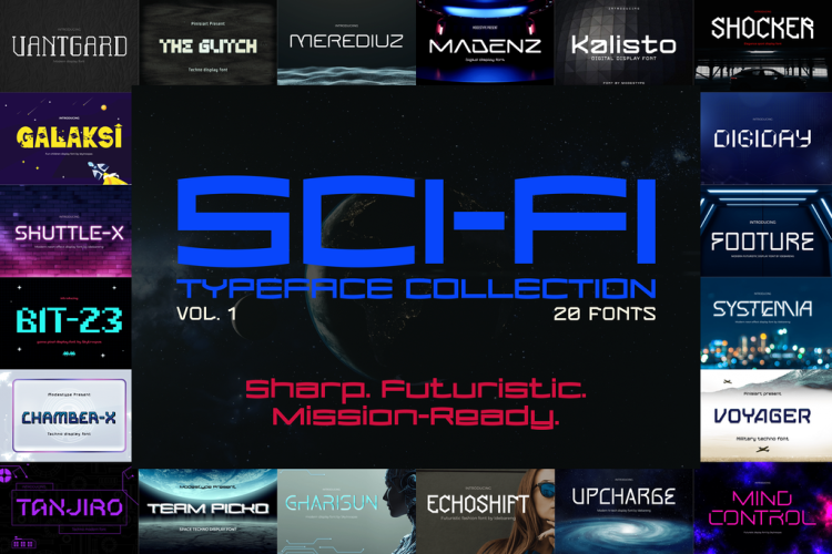 sci-fi typeface collection