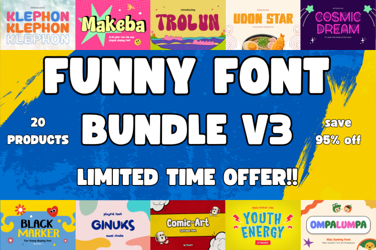 funny font bundle