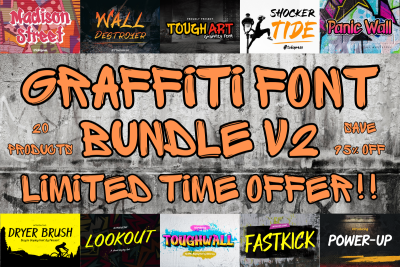 urban graffiti font bundle