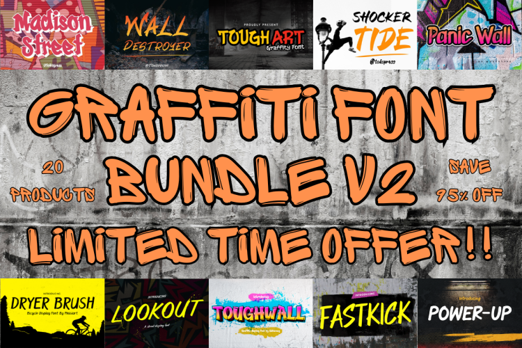 graffiti font bundle