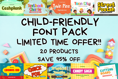 child friendly font pack