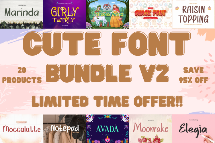 cute font bundle