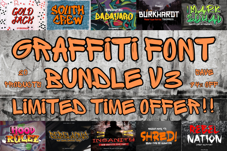 graffiti font bundle