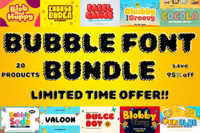 bubble font bundle