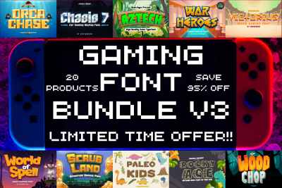 gaming font bundle