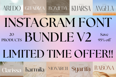 aesthetic instagram font bundle